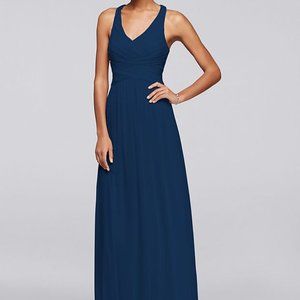 Mesh Long Dress with Crisscross Back